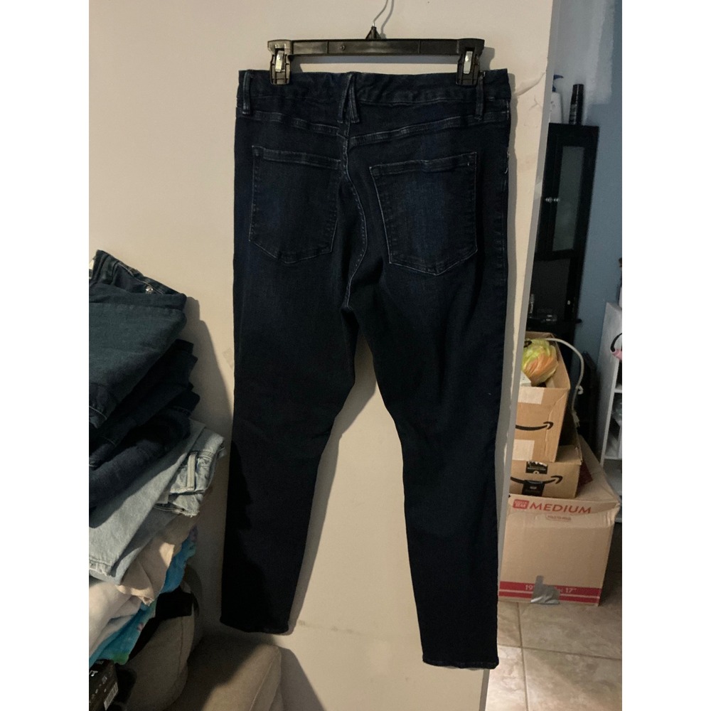 Good American Good Leg  High Rise Skinny Jeans Dark Indigo Blue Size 15 - Picture 3 of 3